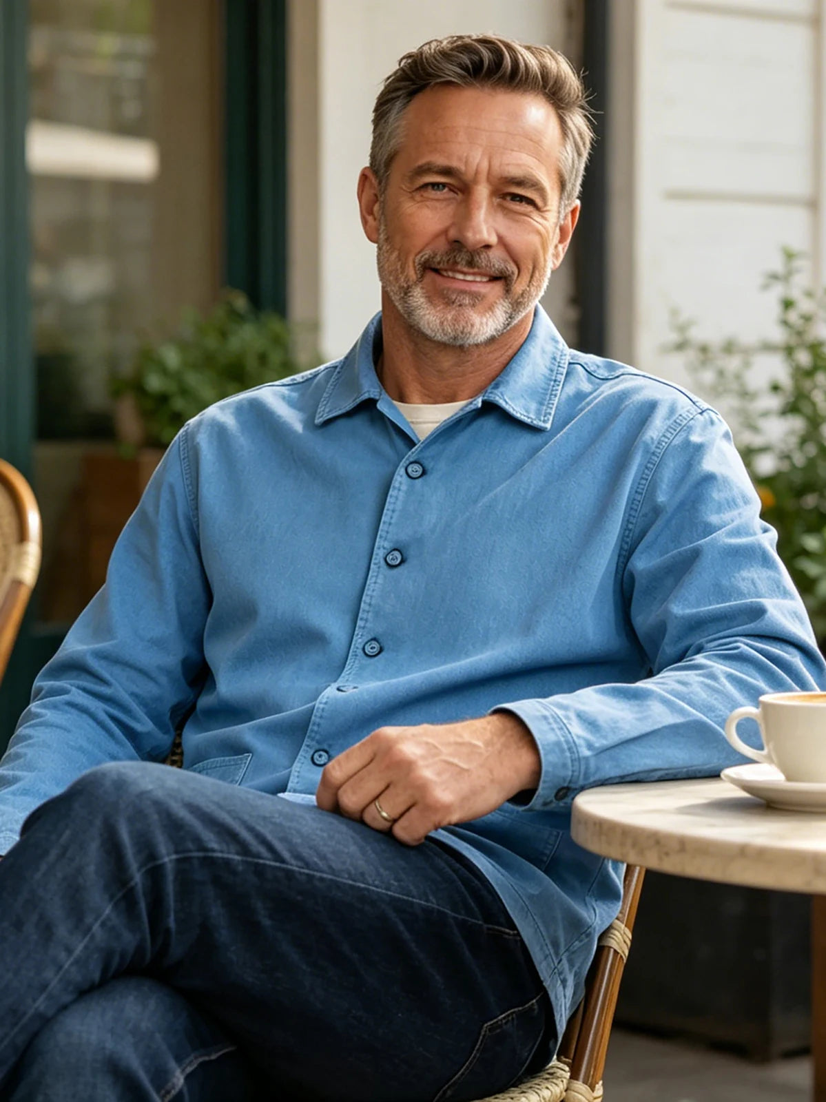 The Atelier Chore Jacket in Slate Blue
