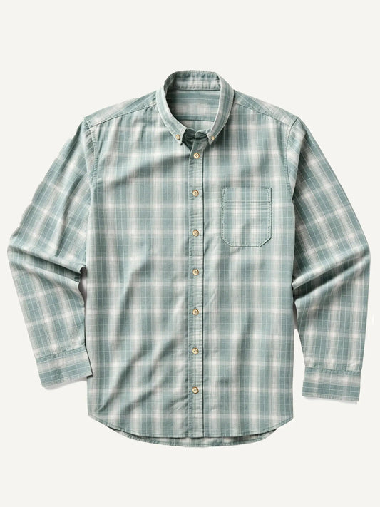 The Tidal Shirt in Driftwood Plaid