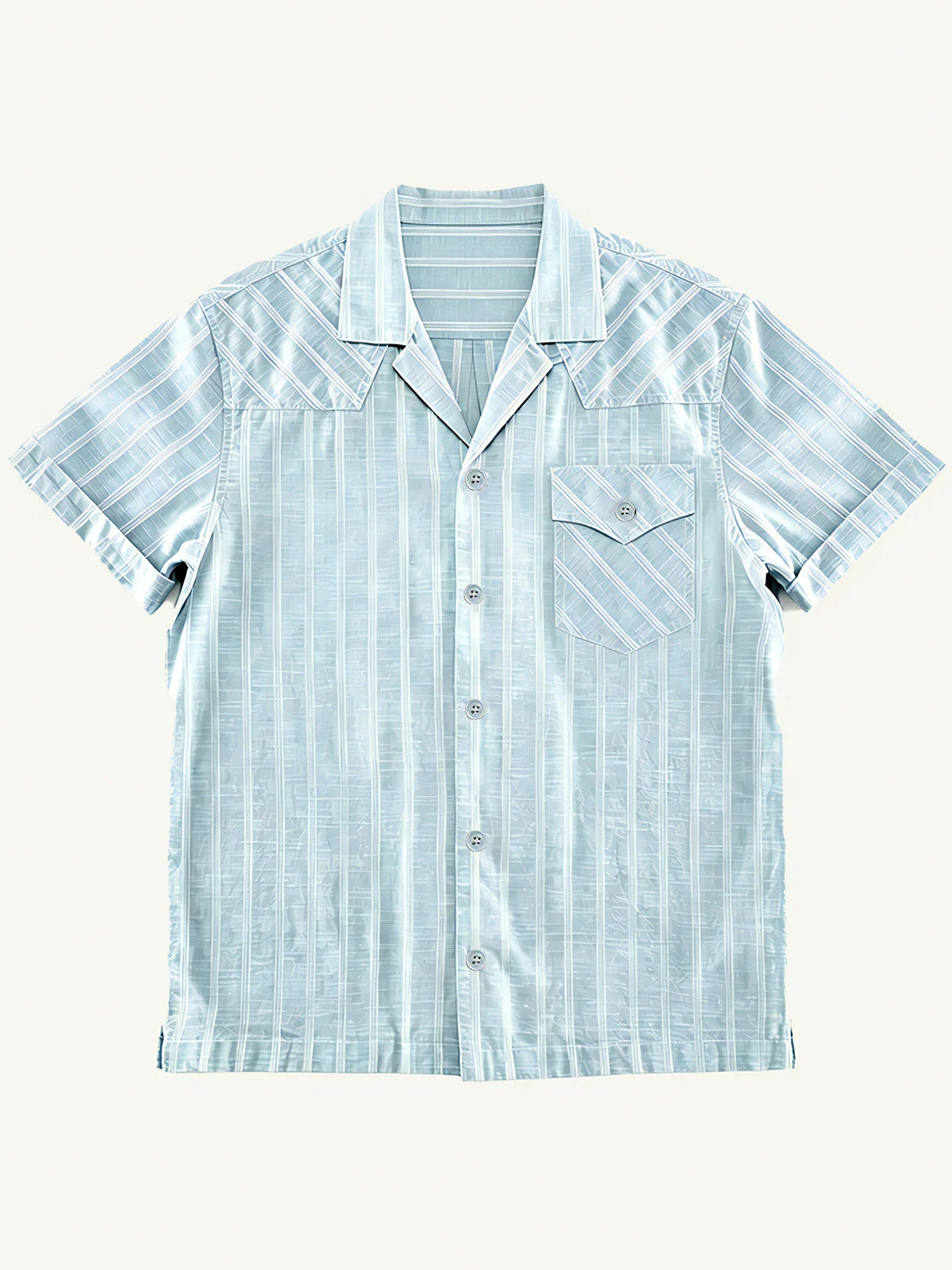 The Rivage Shirt in Light Blue Stripe