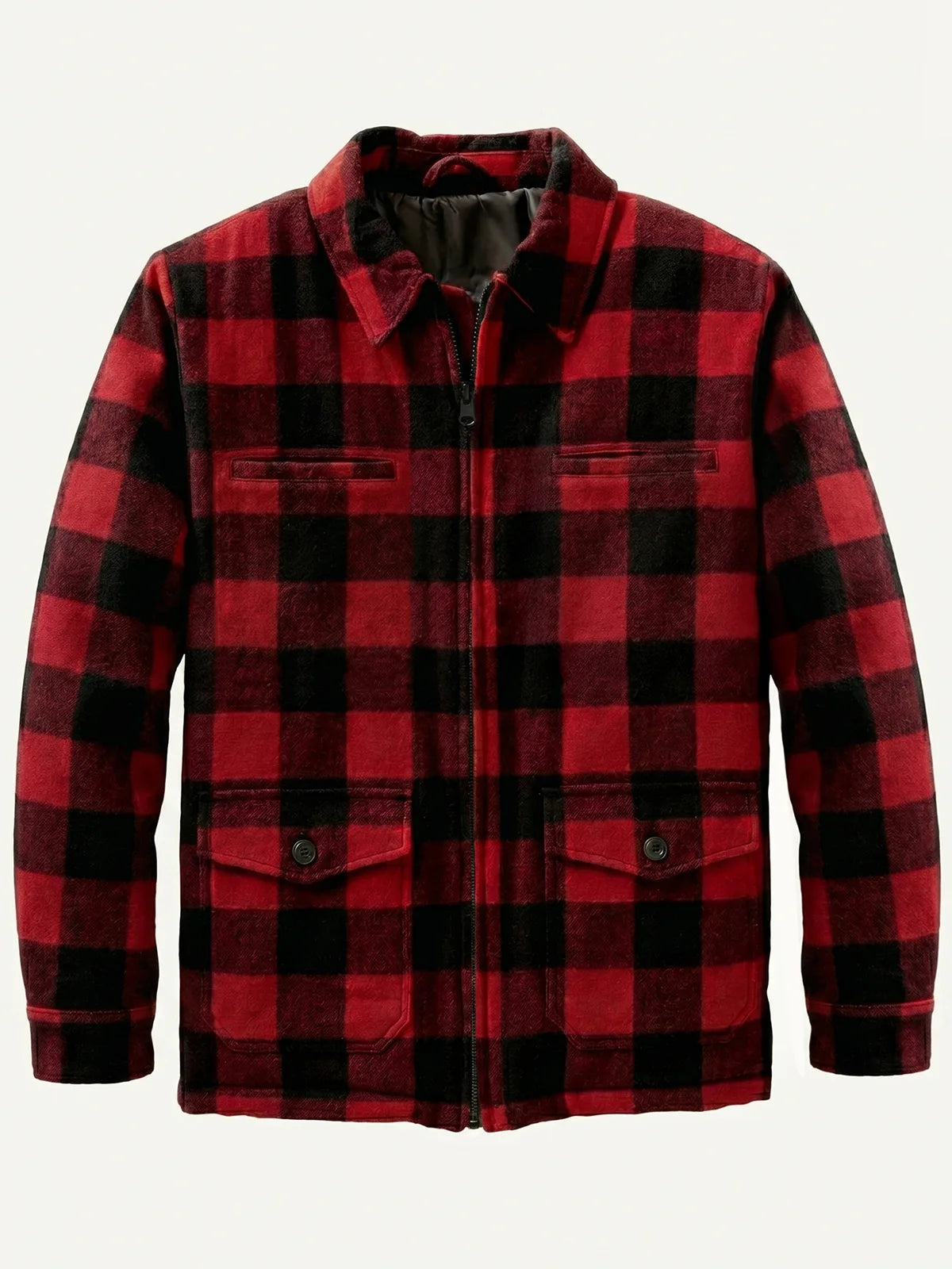 The Lodge Jacket in Red / Black Plaid