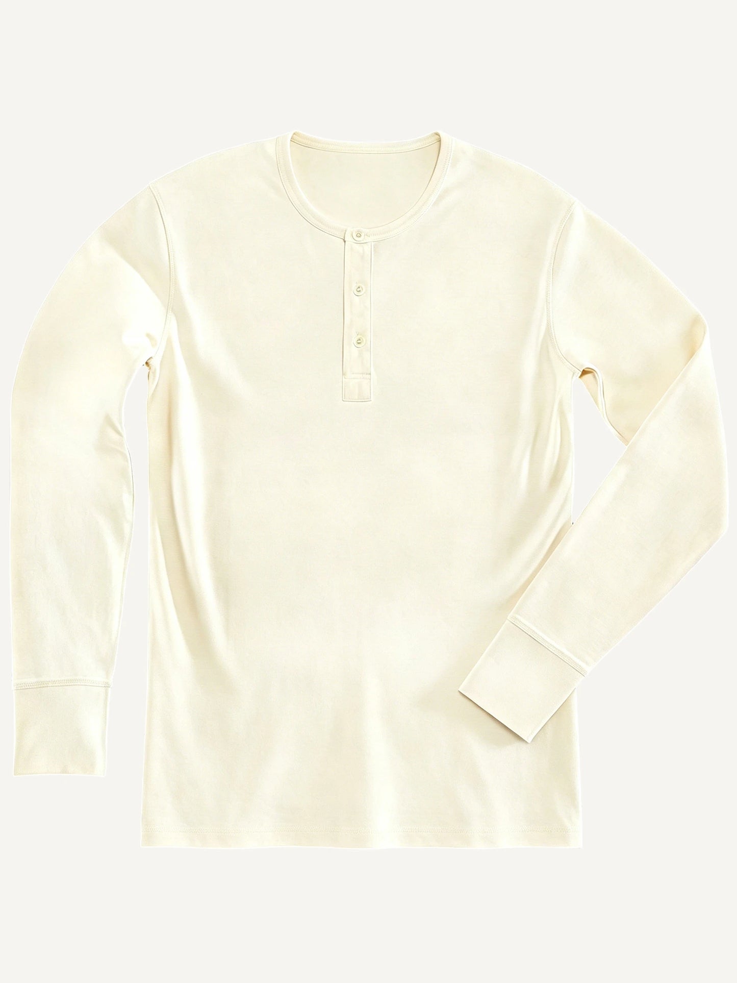 The Classic Henley Shirt in Cream White
