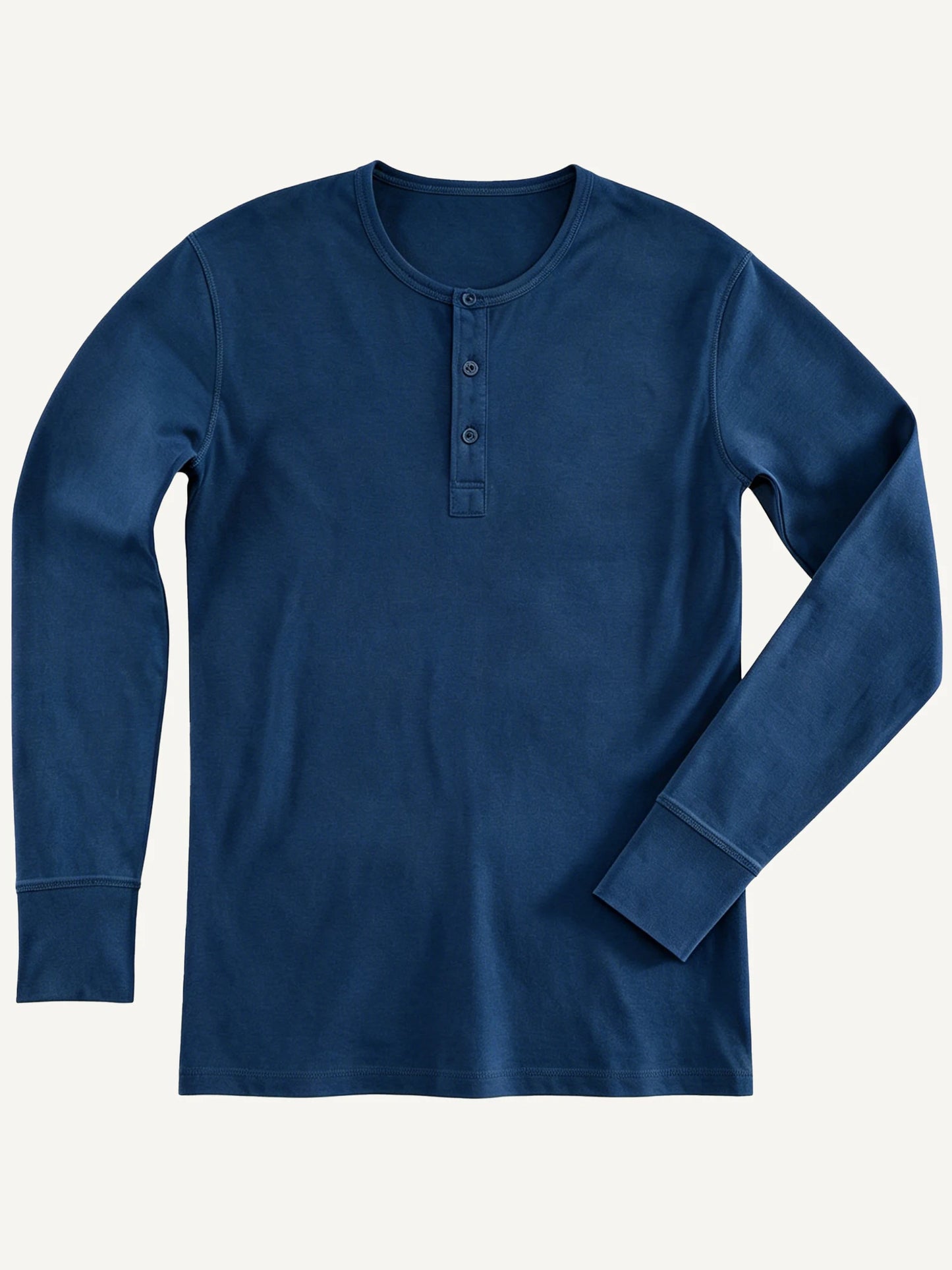 The Classic Henley Shirt in Deep Navy