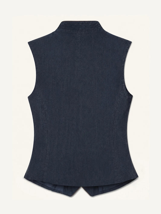 The Alder Waistcoat in Indigo