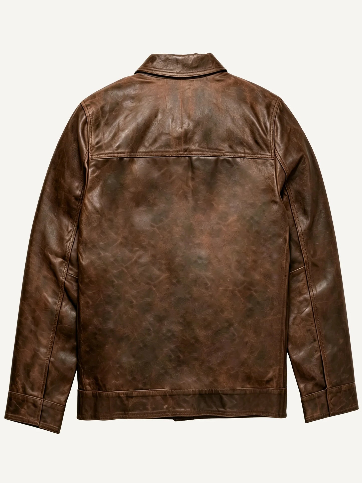 The Explorer Leather Jacket in Saddle Brown