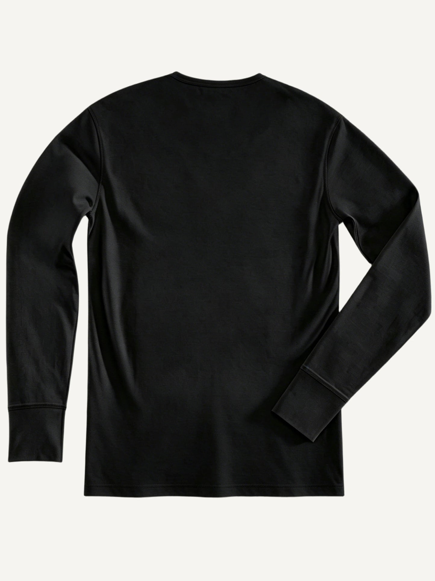 The Classic Henley Shirt in Clean Black