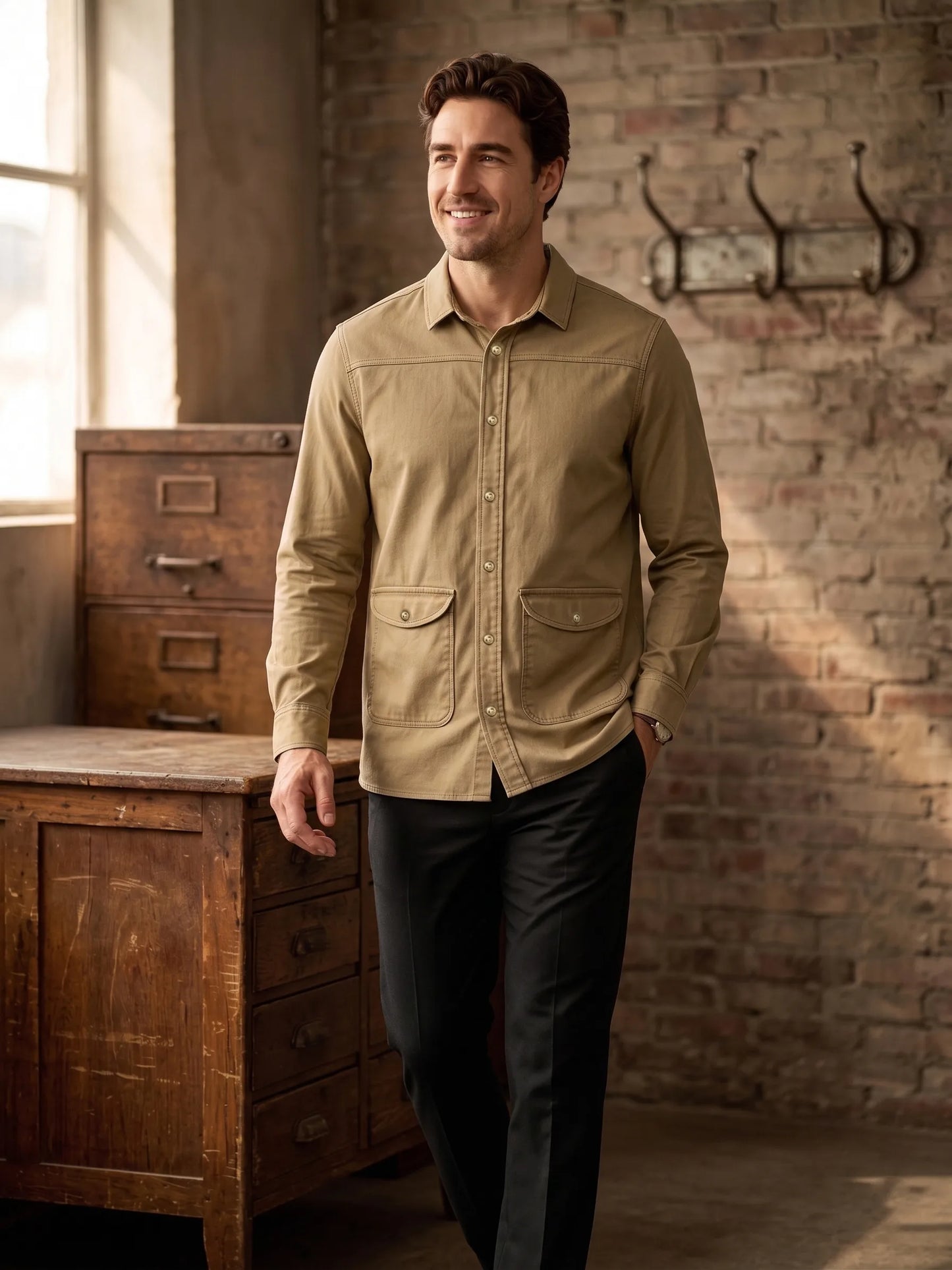 The Pioneers Chore Jacket in Tan