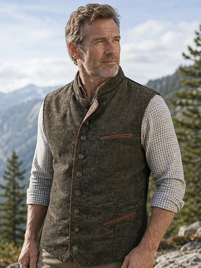 The Alder Waistcoat in Olive