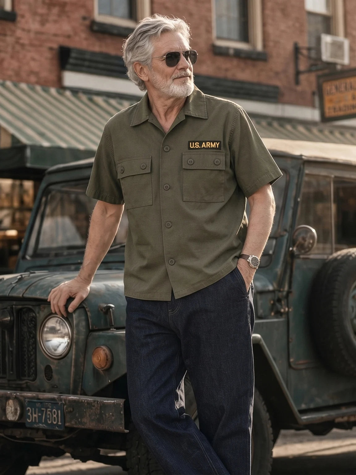 The Far Voyager Field Shirt in Olive Green