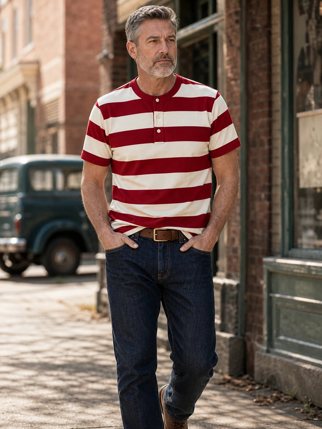 The Sailor Stripe Tee in Red Stripe