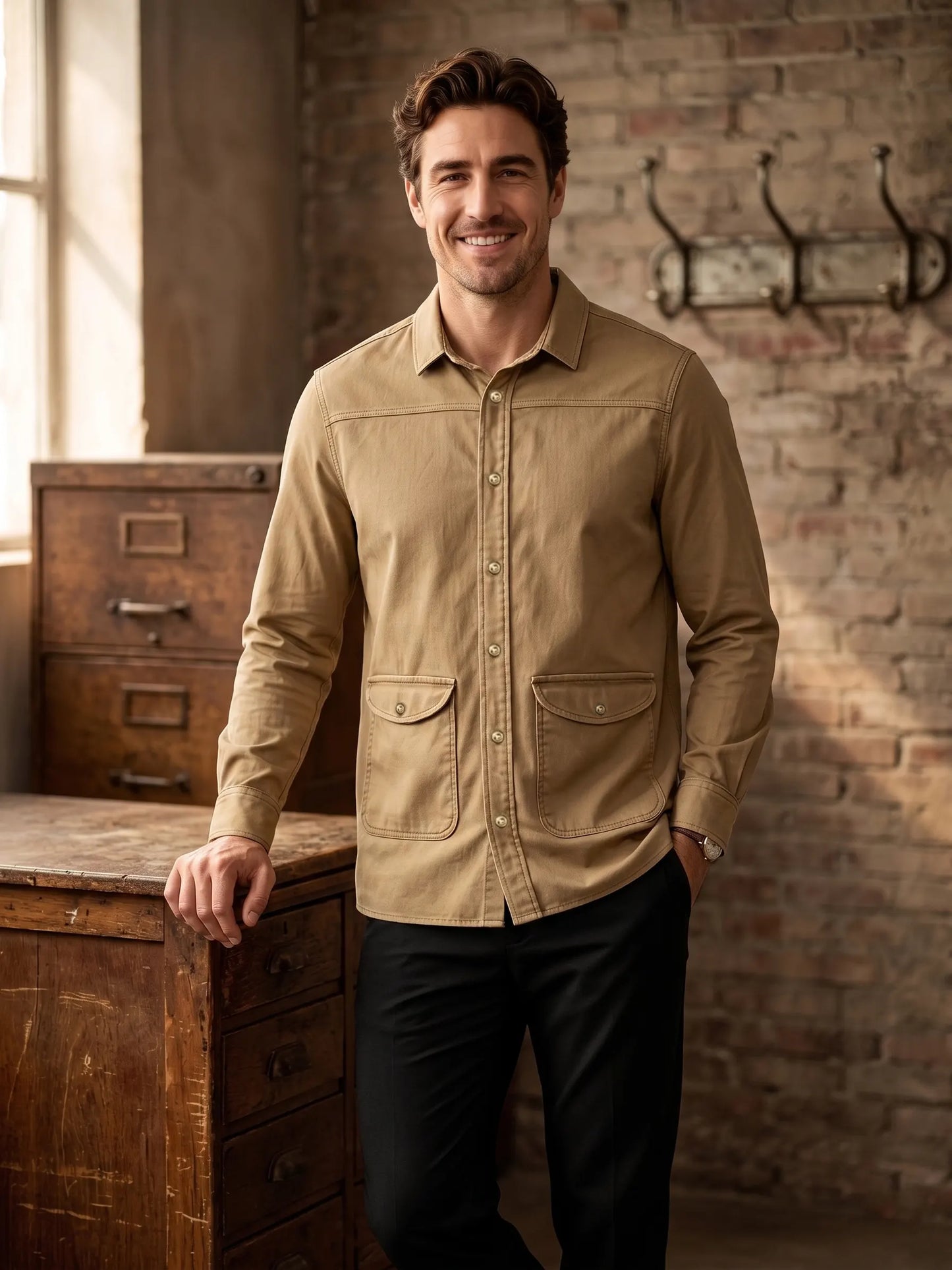 The Pioneers Chore Jacket in Tan
