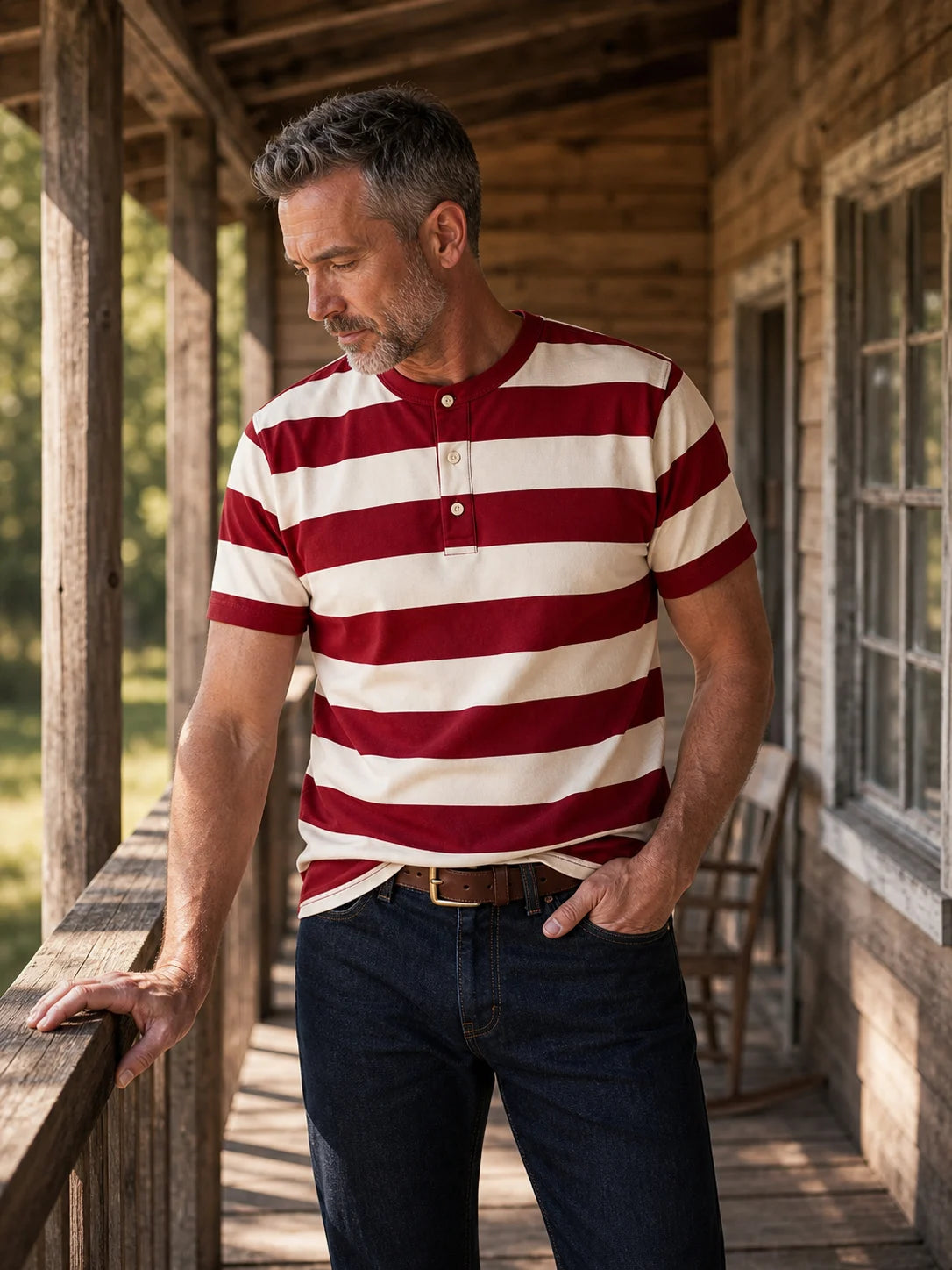 The Sailor Stripe Tee in Red Stripe