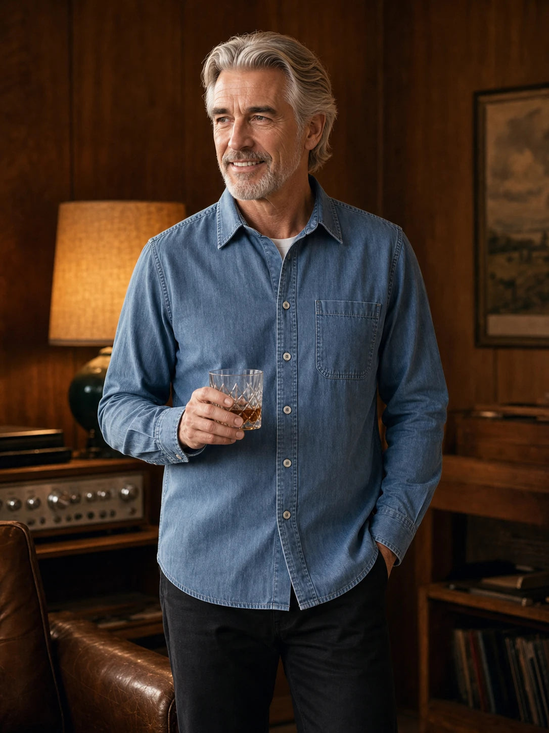The Meridian Shirt in Harbor Blue