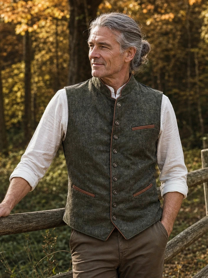 The Alder Waistcoat in Olive