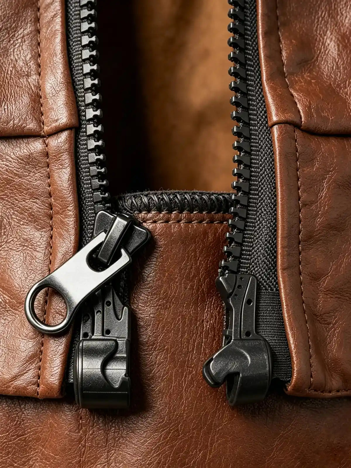 The Traveler Leather Vest in Burnished Brown