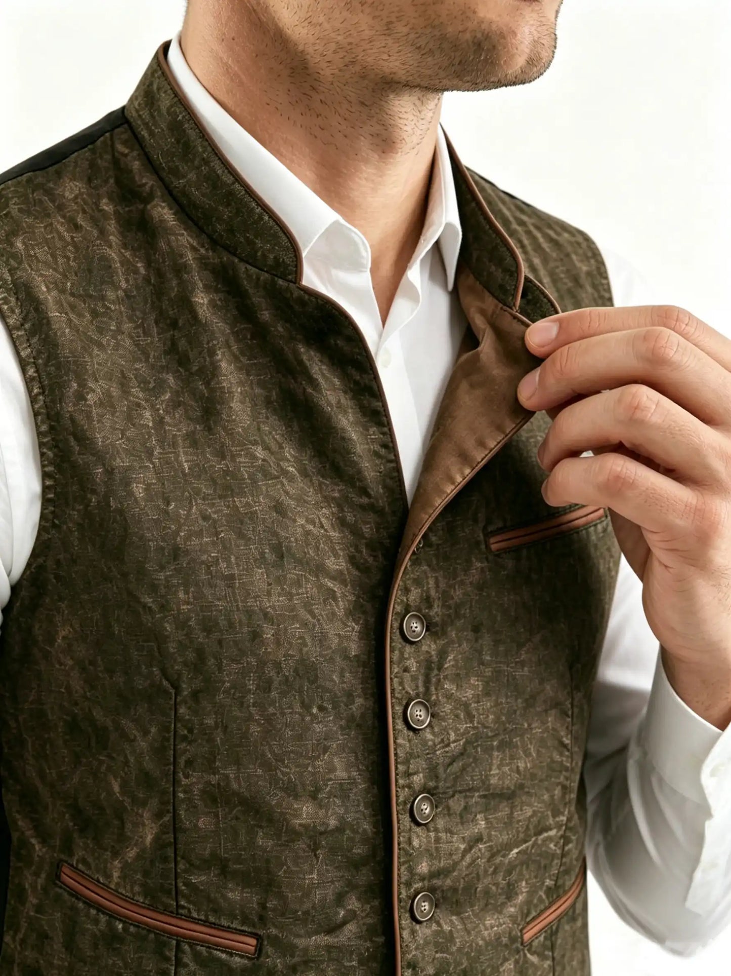 The Alder Waistcoat in Olive