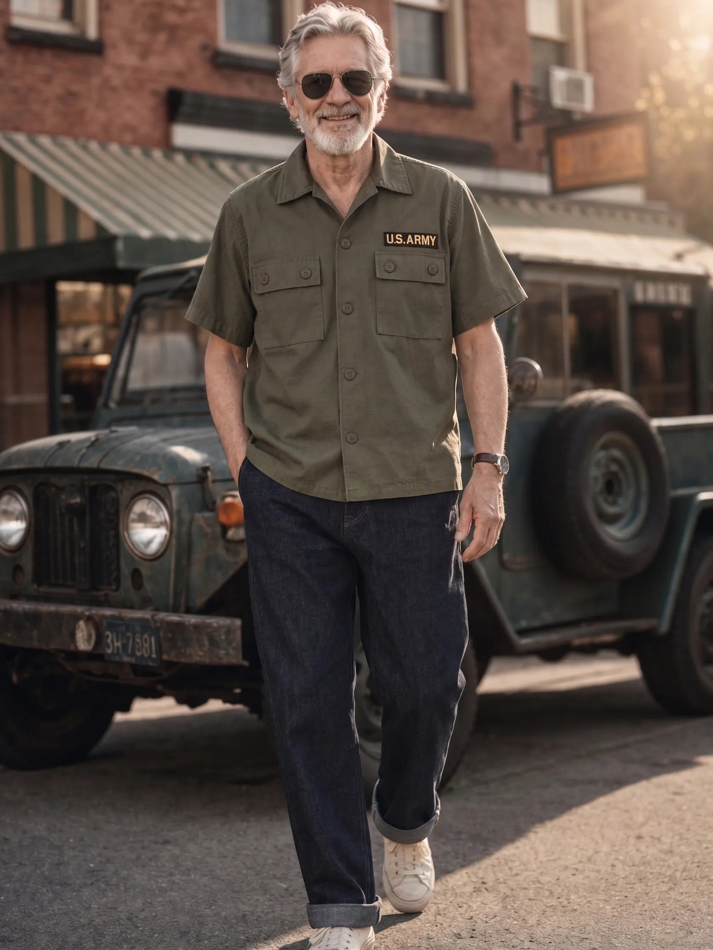 The Far Voyager Field Shirt in Olive Green