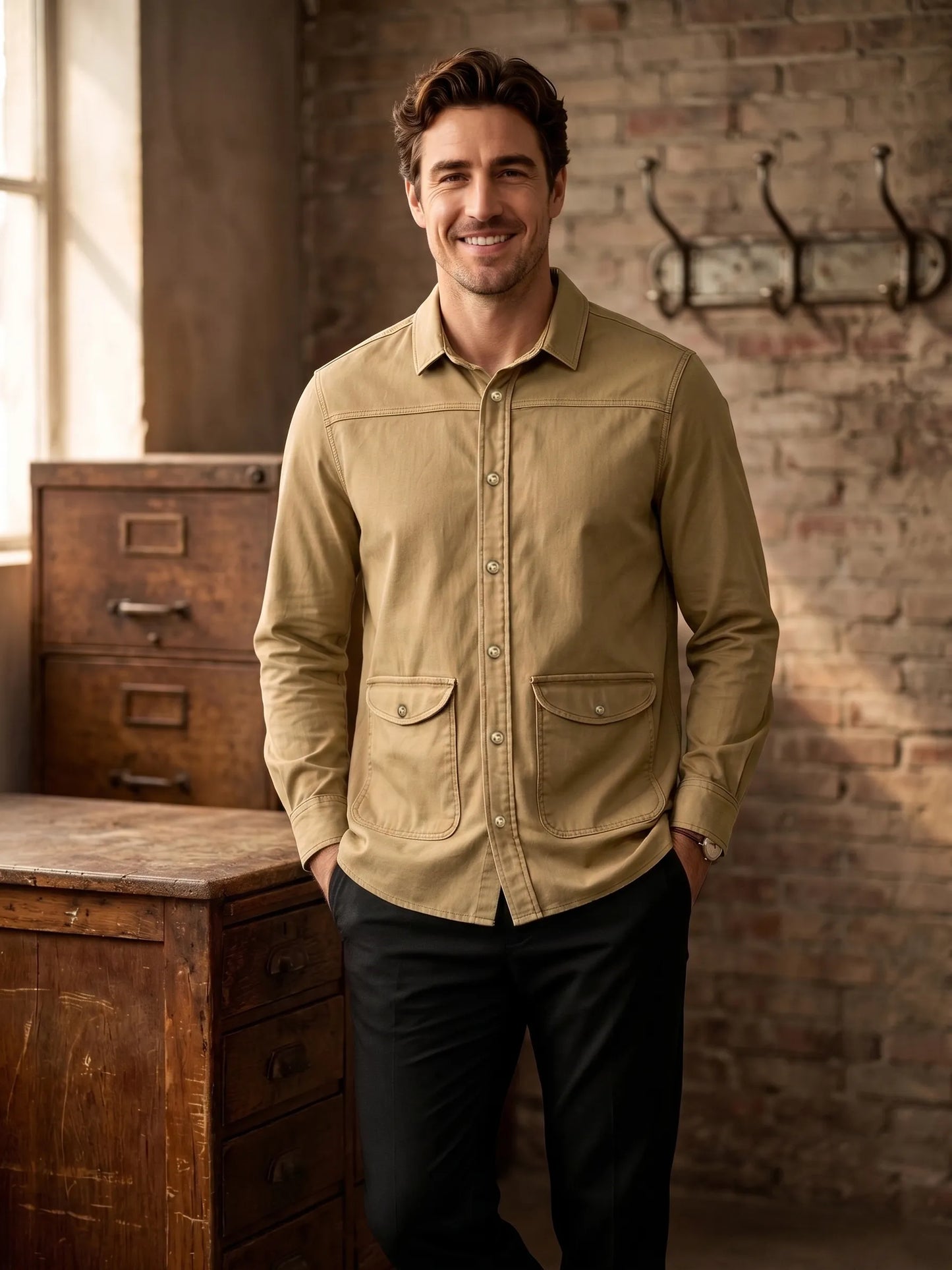 The Pioneers Chore Jacket in Tan