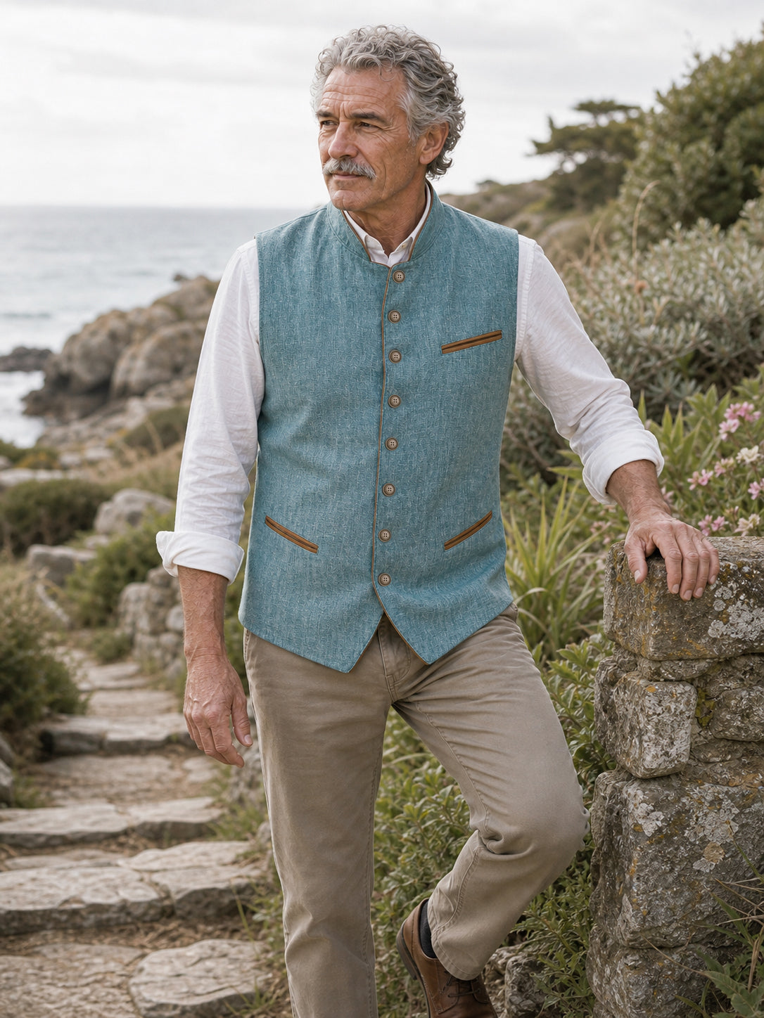 The Glacier Waistcoat in Alpine Lake