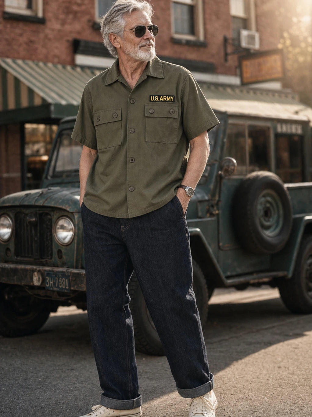The Far Voyager Field Shirt in Olive Green