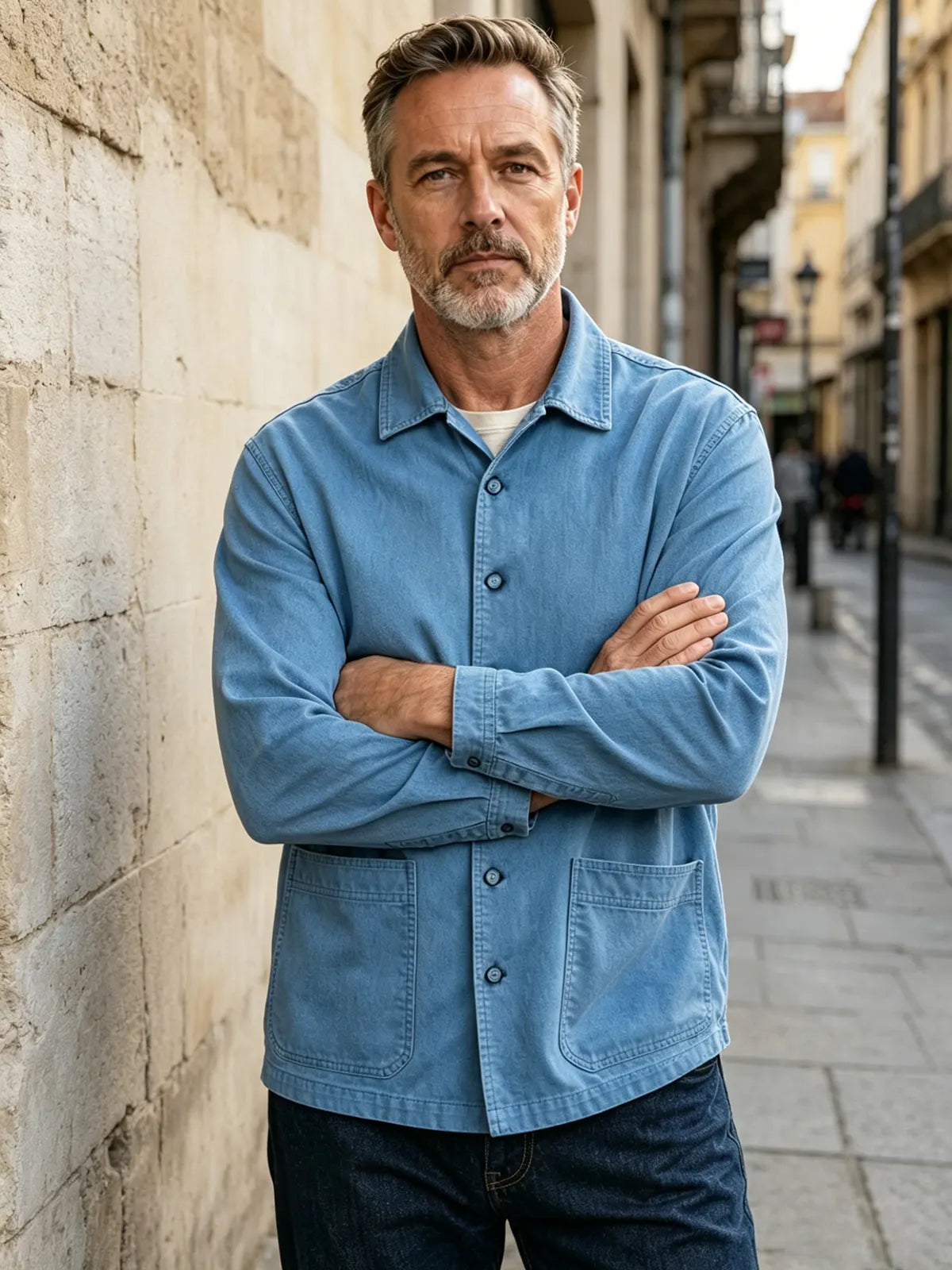 The Atelier Chore Jacket in Slate Blue