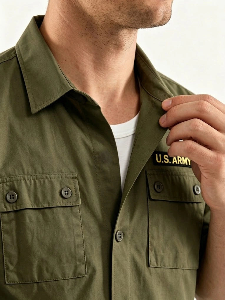 The Far Voyager Field Shirt in Olive Green