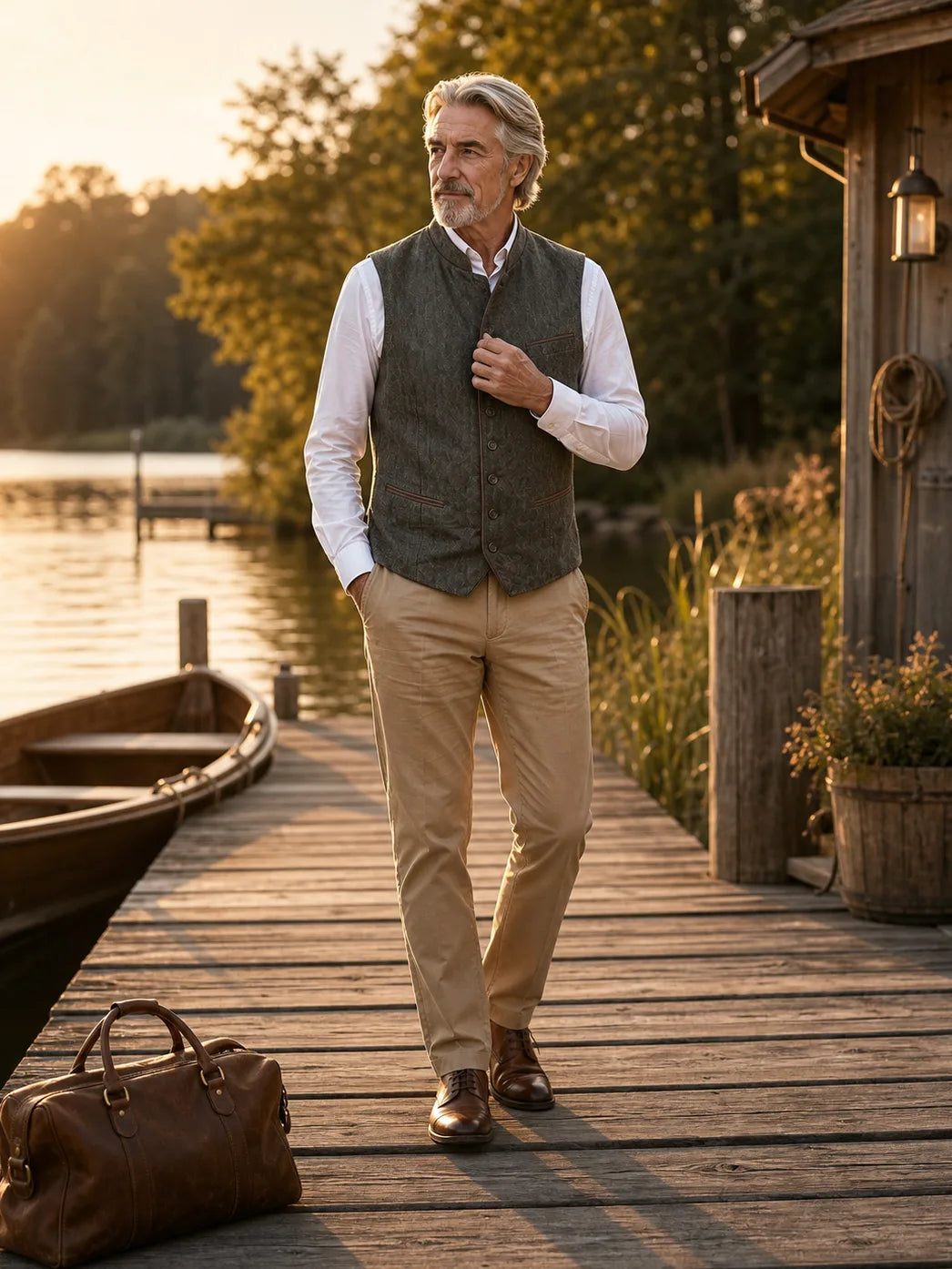The Alder Waistcoat in Olive