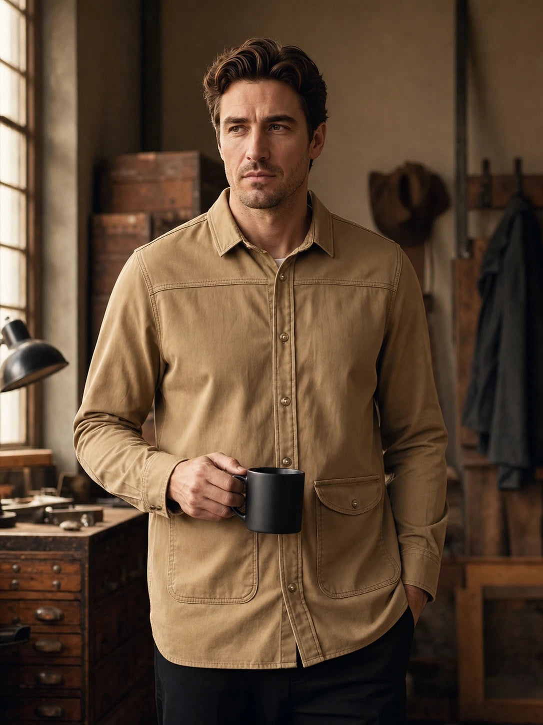 The Pioneers Chore Jacket in Tan